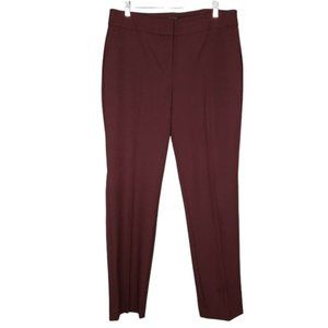 Ann Taylor Factory Plum Wine Modern Slim Fit Trousers Career Business Size 8